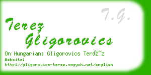 terez gligorovics business card